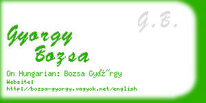 gyorgy bozsa business card